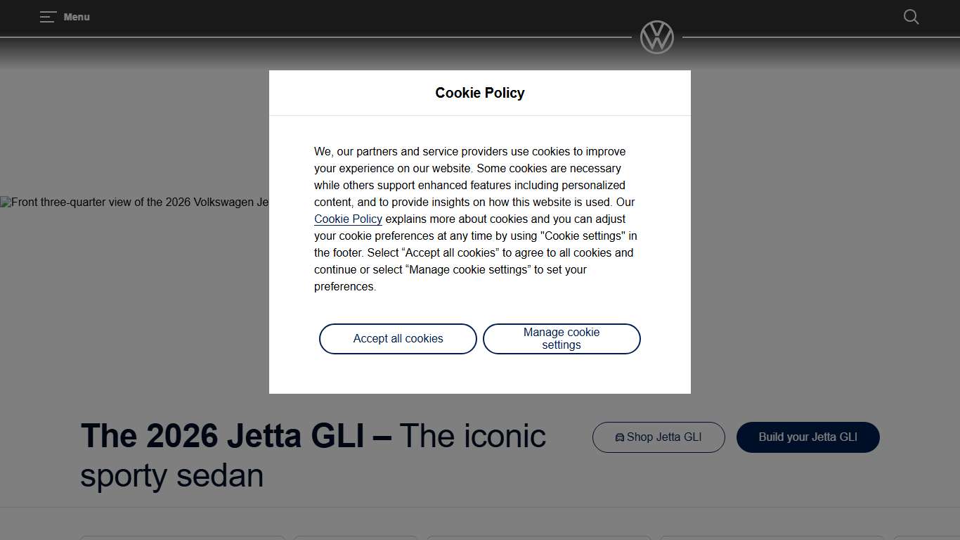 2026 Jetta GLI Performance Sedan Volkswagen Canada