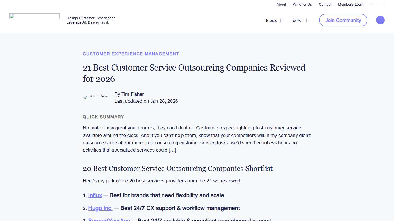 21 Best Customer Service Outsourcing Companies Reviewed for 2026